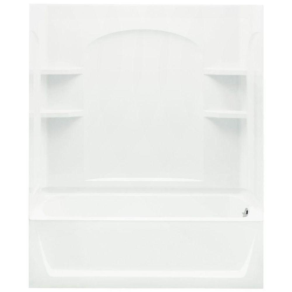 Sterling Ensemble 32 In X 60 74 Bath And Shower Kit With Right Hand Drain White 71220180 0 The Home Depot Sterling Ensemble 32 In X 60 74, Sterling Ensemble 60 X 32 White Tub With Surround
