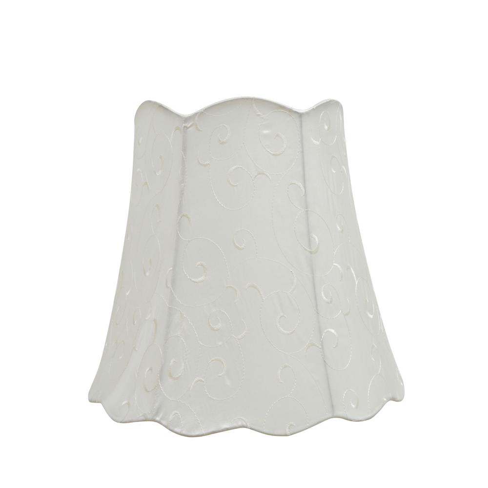 Bell Lamp Shades Lamps The Home Depot Beige And Embroidered Design Scallop Bell Lamp Shade