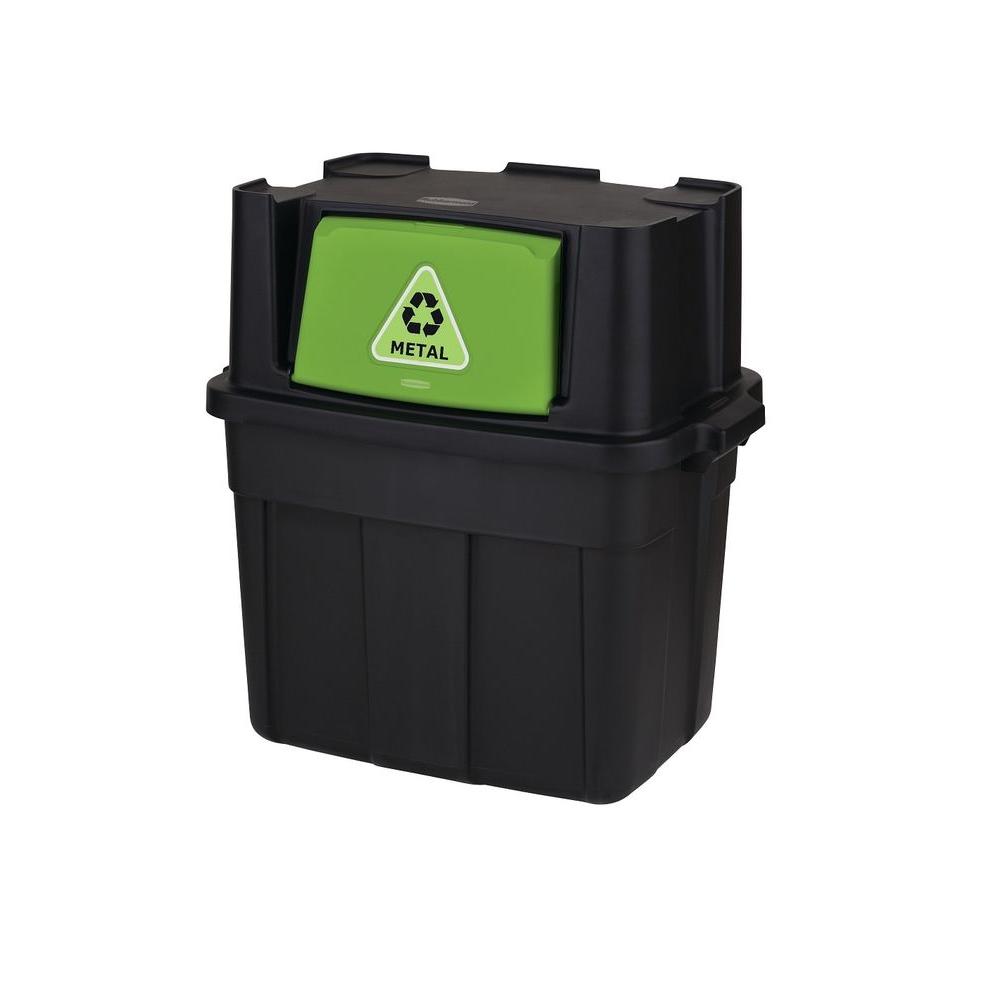 Recycling Bins Trash The Home Depot 24 5 Gal Stackable Indoor Recycling Bin