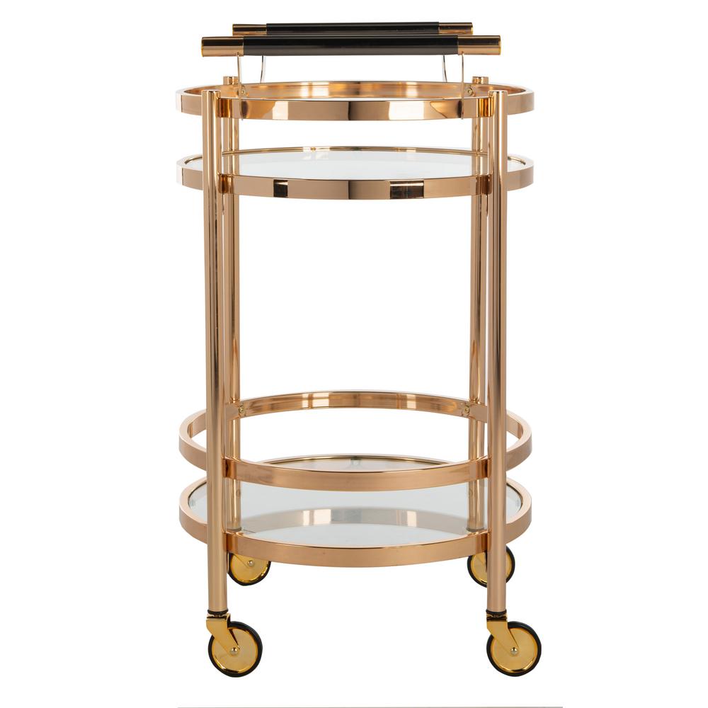 Safavieh Sienna 2-Tier Gold Bar Cart-BCT8001B - The Home Depot