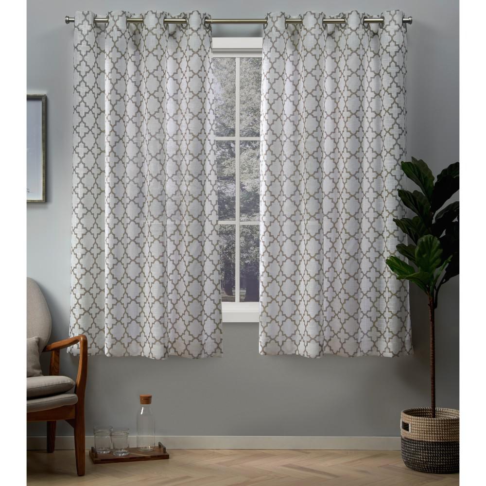 Exclusive Home Curtains Helena 54 in. W x 63 in. L Sheer Grommet Top