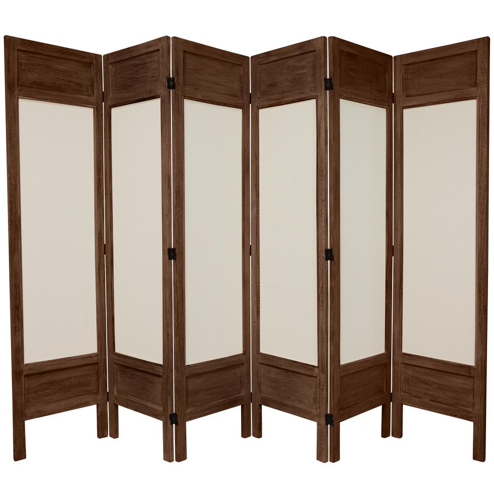 furniture 6 ft burnt brown solid muslin 6 panel room divider fj sfmus 6p bbrn the furniture 6 ft burnt brown solid muslin 6 panel room divider fj sfmus 6p bbrn the