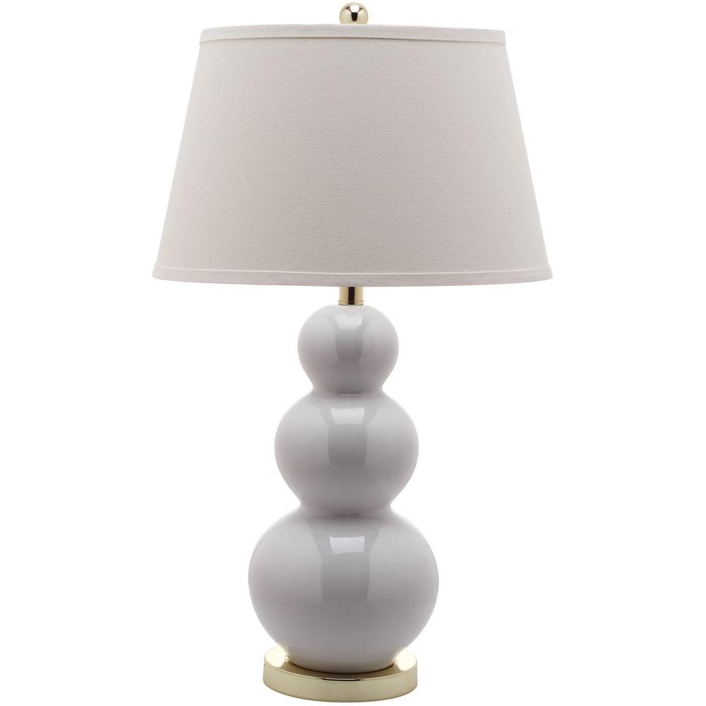 White Triple Gourd Table Lamp 