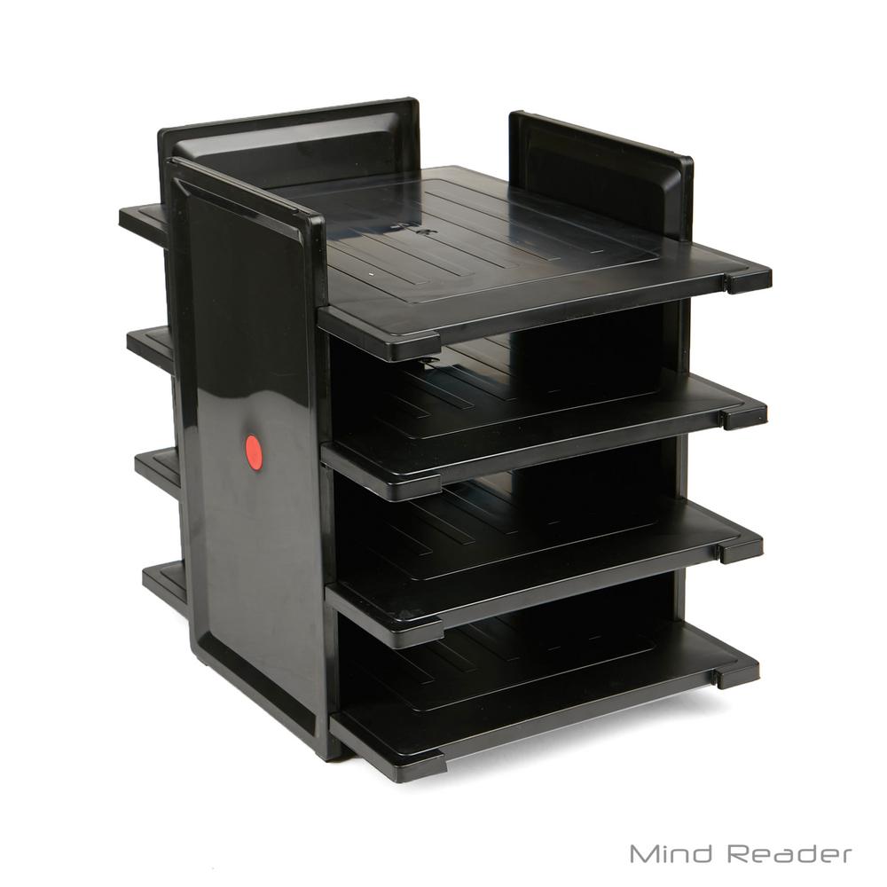 Mind Reader 4 Tier Desktop Document And Folder Tray Organizer