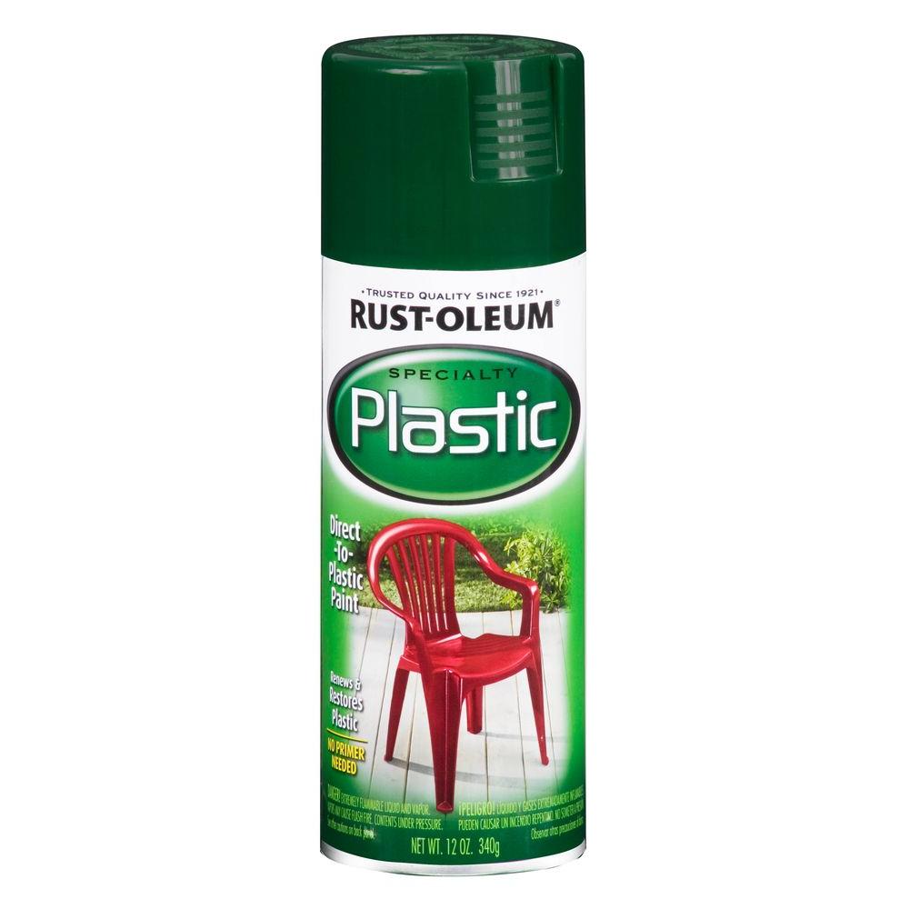 green spray paint for plastic