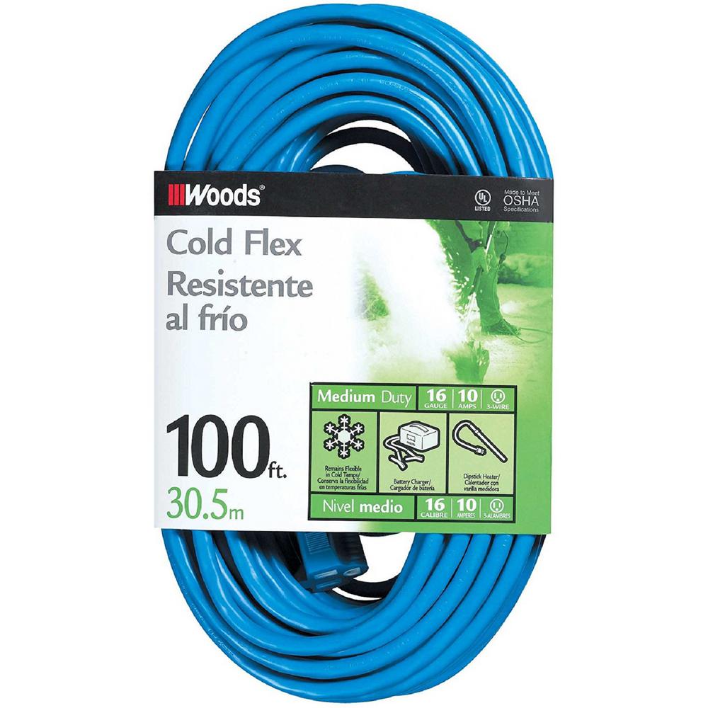 Indoor Outdoor Light Duty General Purpose Cords Extension 100 Ft 16 3 Sjtw Outdoor Light Duty Extension Cord