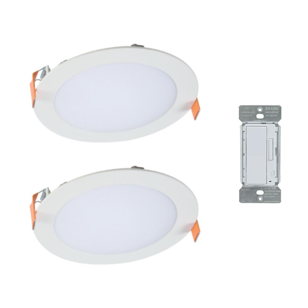 Halo HLB 6 in. Square 4000K Color Temperature New Construction or Remodel Canless Recessed