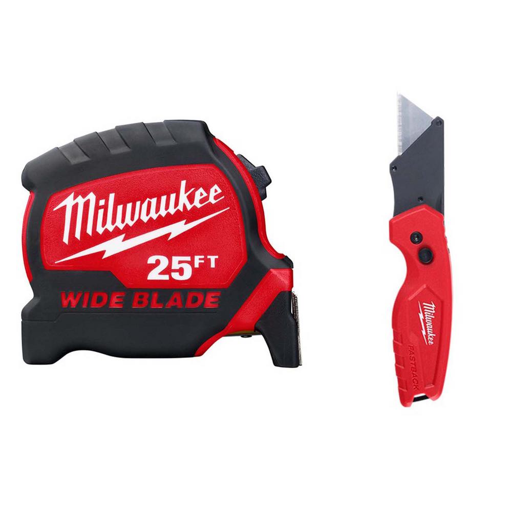Milwaukee 25 ft. x 1.2 in. Compact Wide Blade Tape Measure with 12 ft