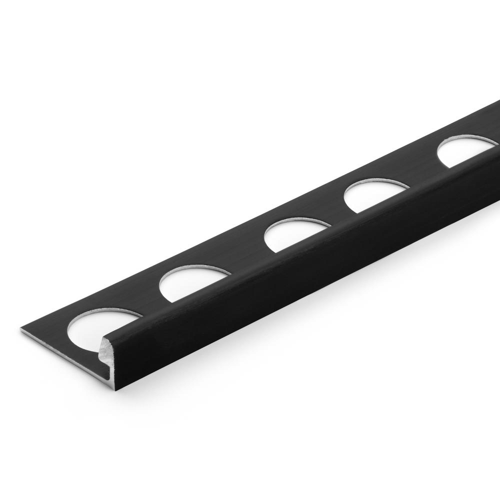 Black Tile Edging Trim Tools Supplies The Home Depot Black 3 8 In X 98 1 2 Aluminum L