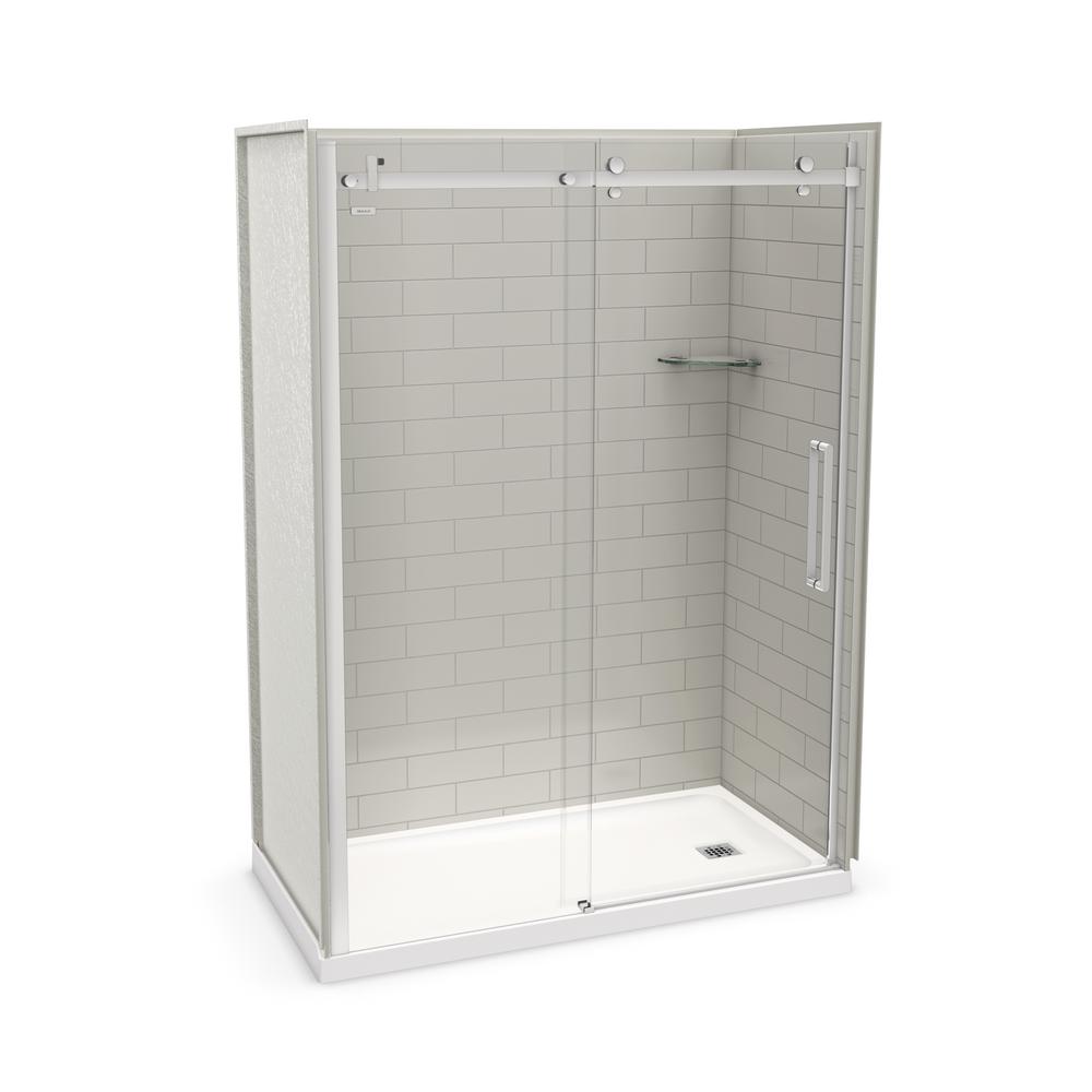 Utile by MAAX 32 in. x 60 in. x 83.5 in. Alcove Shower Kit in Metro