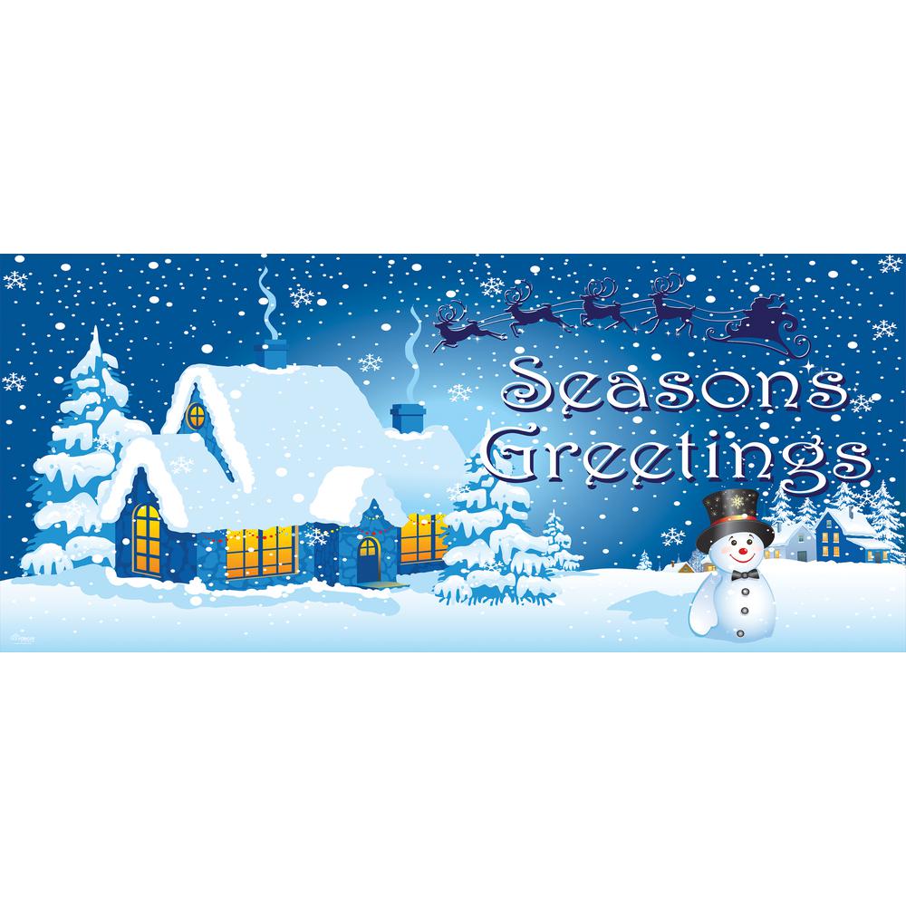 My Door Decor 7 Ft X 16 Ft Winter Wonderland Christmas Garage Door Decor Mural For Double Car Garage