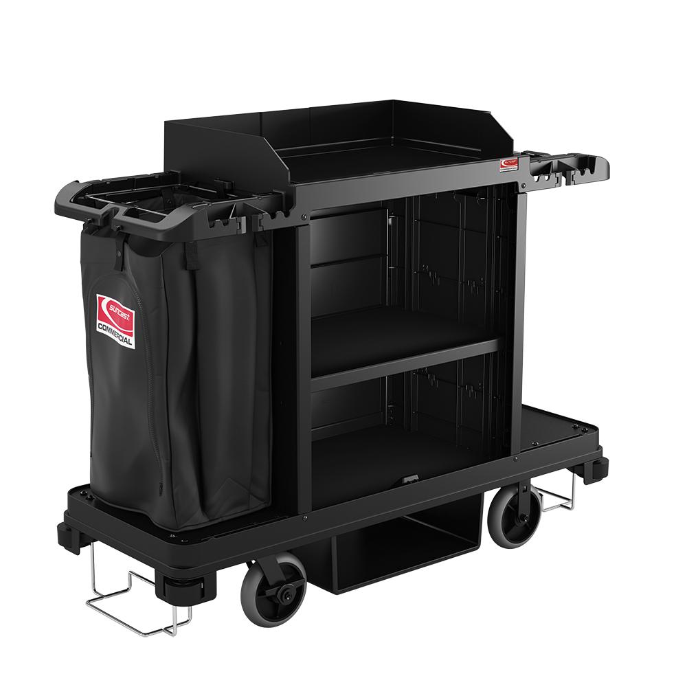 housekeeping cart suncast cleaning commercial