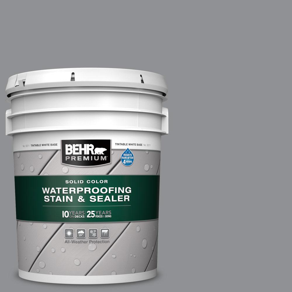 Behr Premium 5 Gal N520 4 Cool Ashes Solid Color Waterproofing