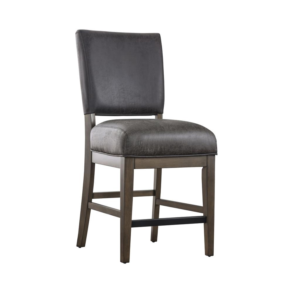 Furniture of America Carli Rustic Oak Upholstered Counter Height Dining