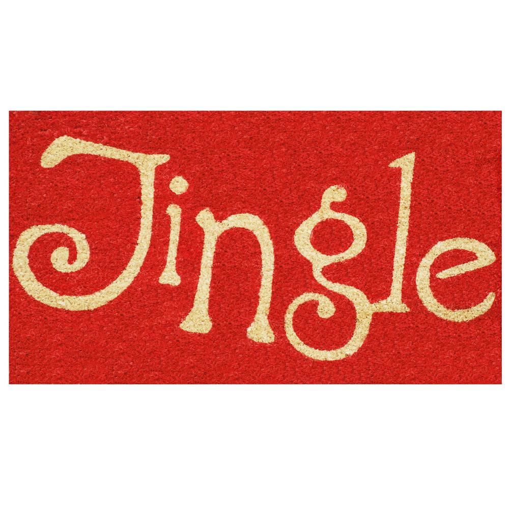 Jingle 29 in. x 17 in. Coir and Vinyl Door Mat