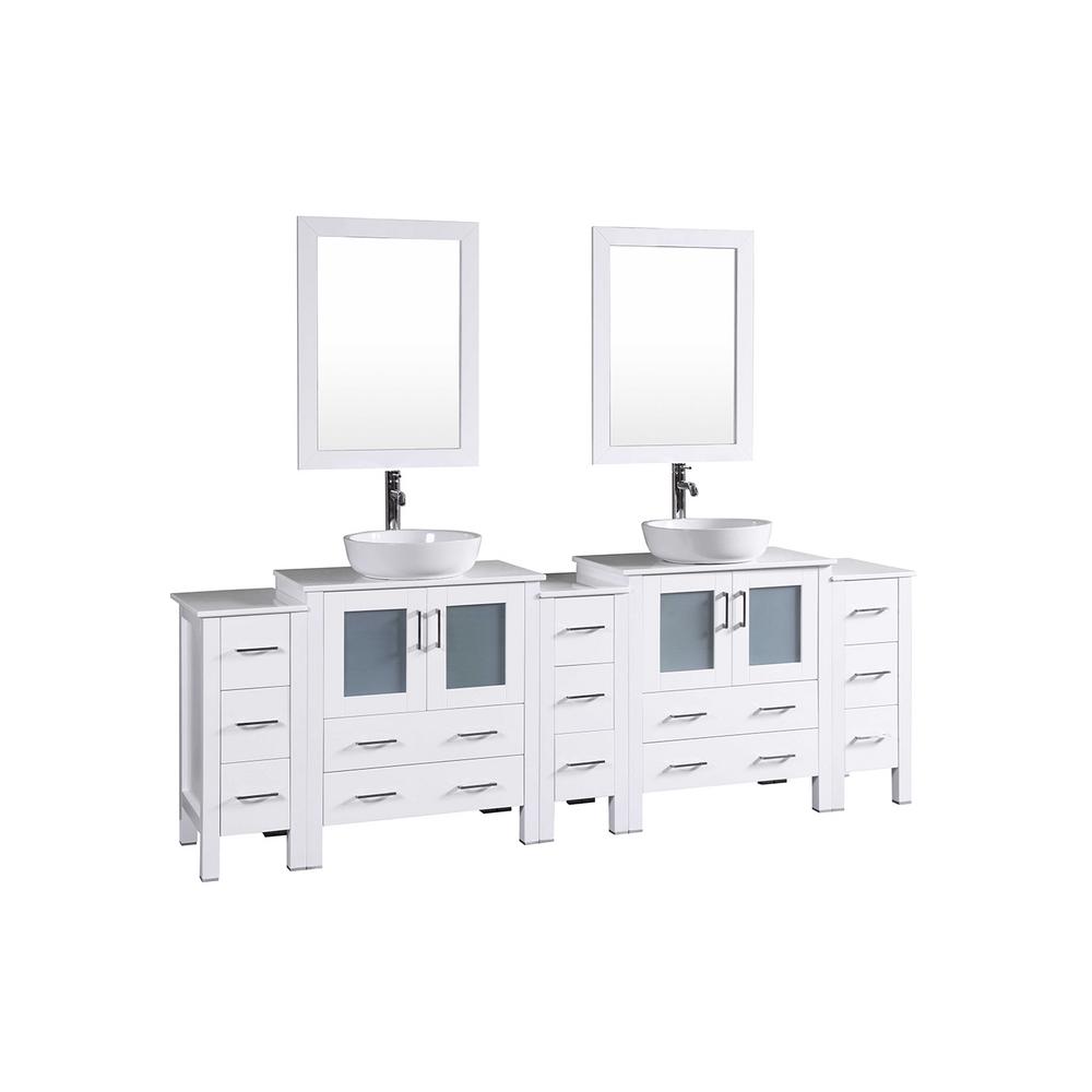 Quartz Above 73 In White Vanities With Tops Bathroom W Double Bath Vanity In White With Pheonix Stone Top