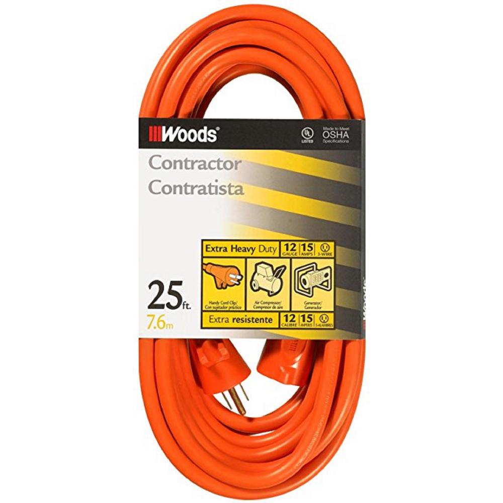 Outdoor Extension Cords Surge Protectors The 25 Ft 12 3 Sjtw Outdoor Heavy Duty Extension Cord