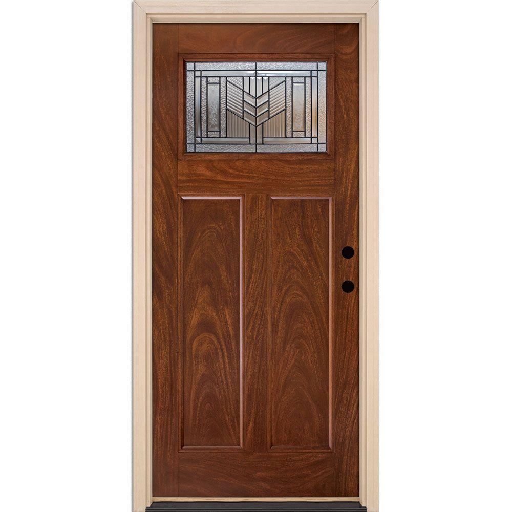 Feather River Doors 37.5 in. x 81.625 in. Phoenix Patina Craftsman