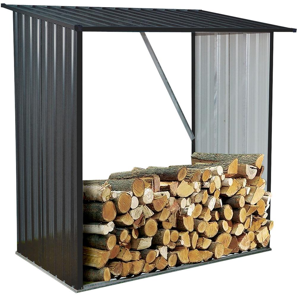 Hanover Indoor/Outdoor Galvanized Steel Firewood Storage RackHANWDSHDGRY The Home Depot