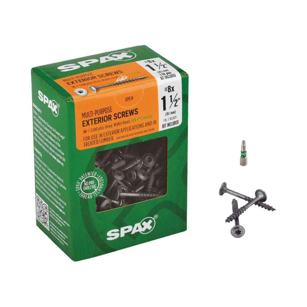 SPAX 8 x 11/2 in. Wafer Head TStar High Corrosion Resistant Exterior