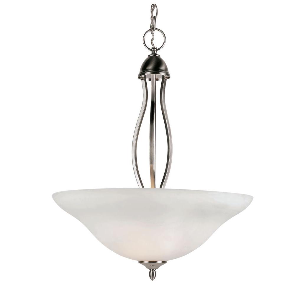 Bel Air Lighting Stewart 3 Light Brushed Nickel Cfl Ceiling