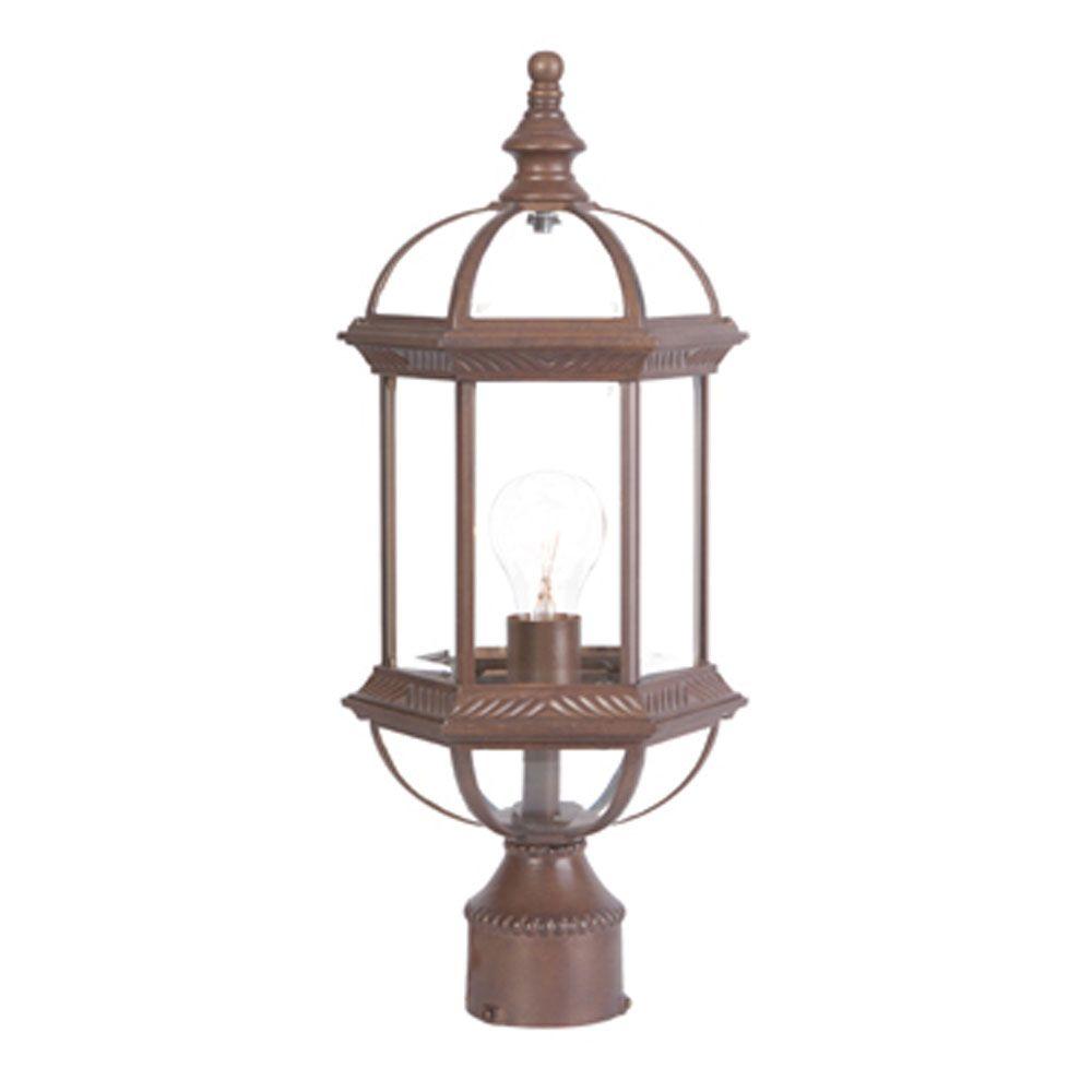 Acclaim Lighting Dover 1-Light Burled Walnut Outdoor Post-Mount Light ...