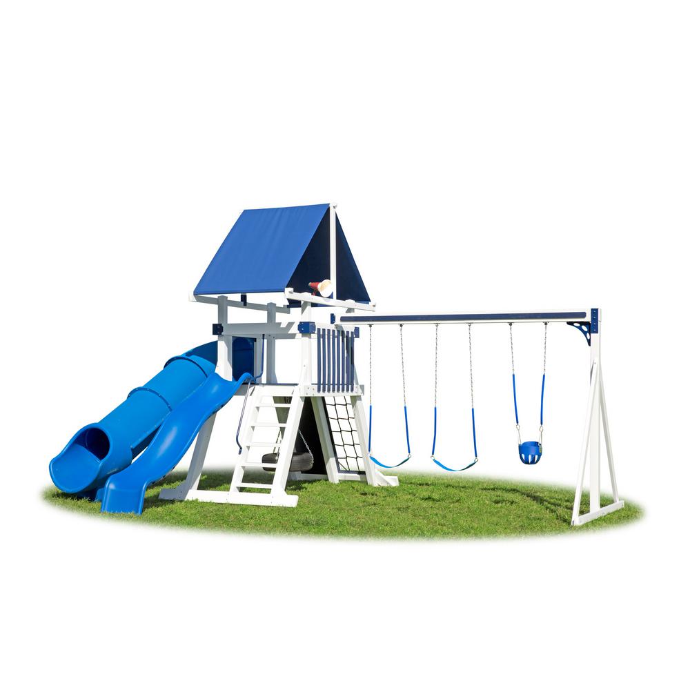 white outdoor playset