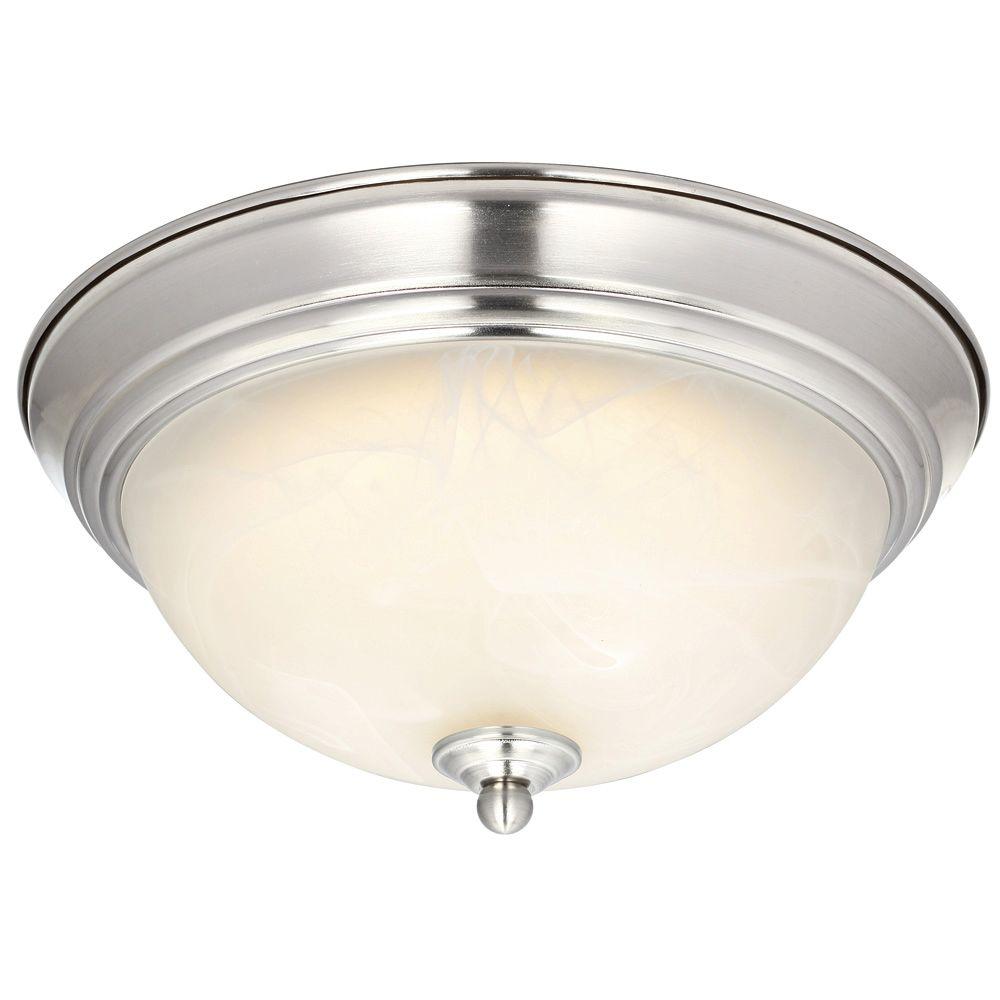 Westinghouse 60-Watt Brushed Nickel Integrated LED Flush Mount-6400500 ...