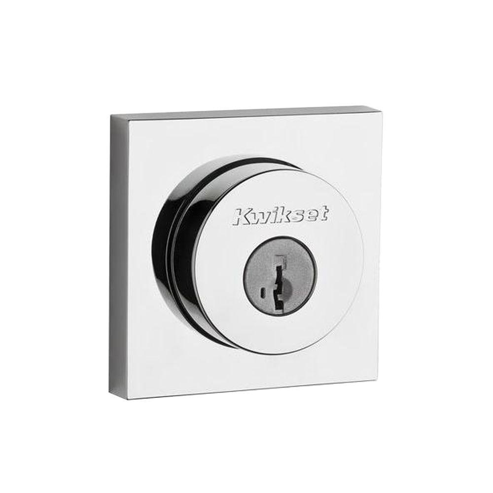 Kwikset 159 Series Square Contemporary Polished Chrome Double Cylinder