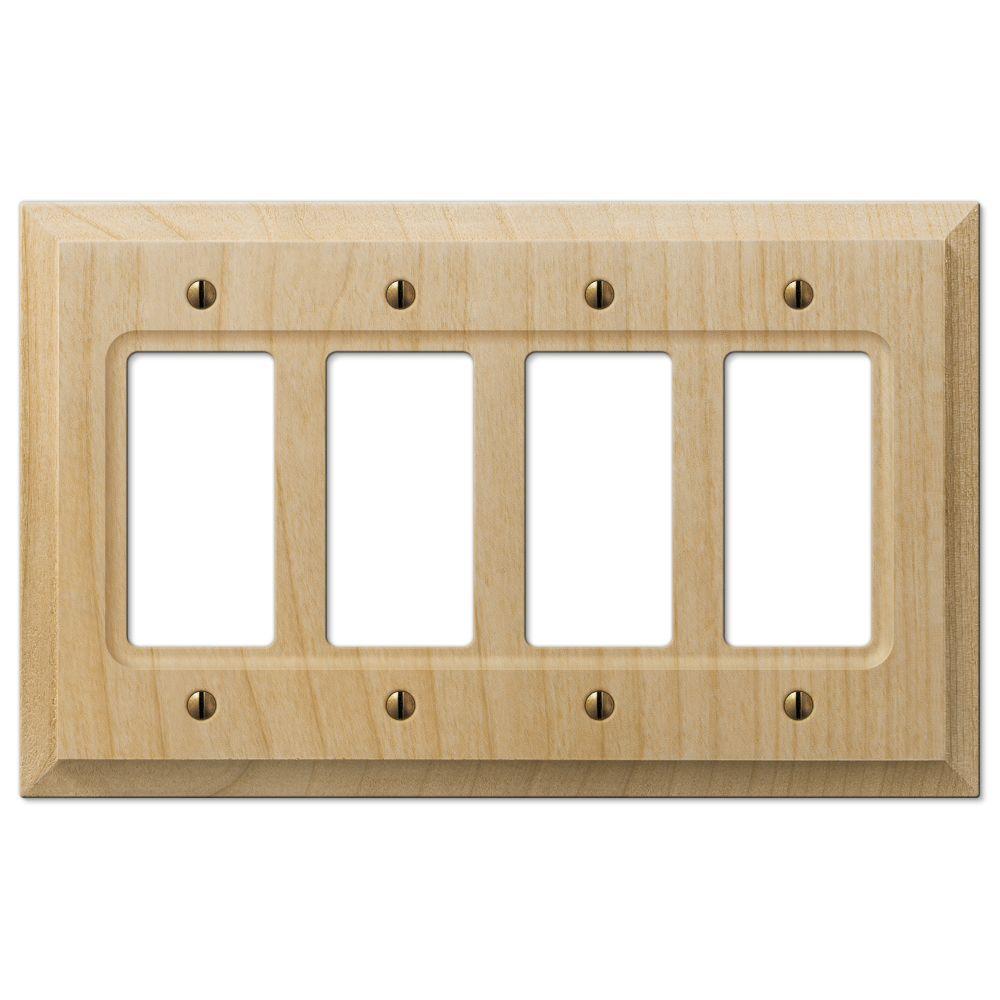 Hampton Bay Baker 4 Decorator Wall Plate Unfinished Wood 180r4 Hampton Bay Baker 4 Decorator Wall Plate Unfinished Wood