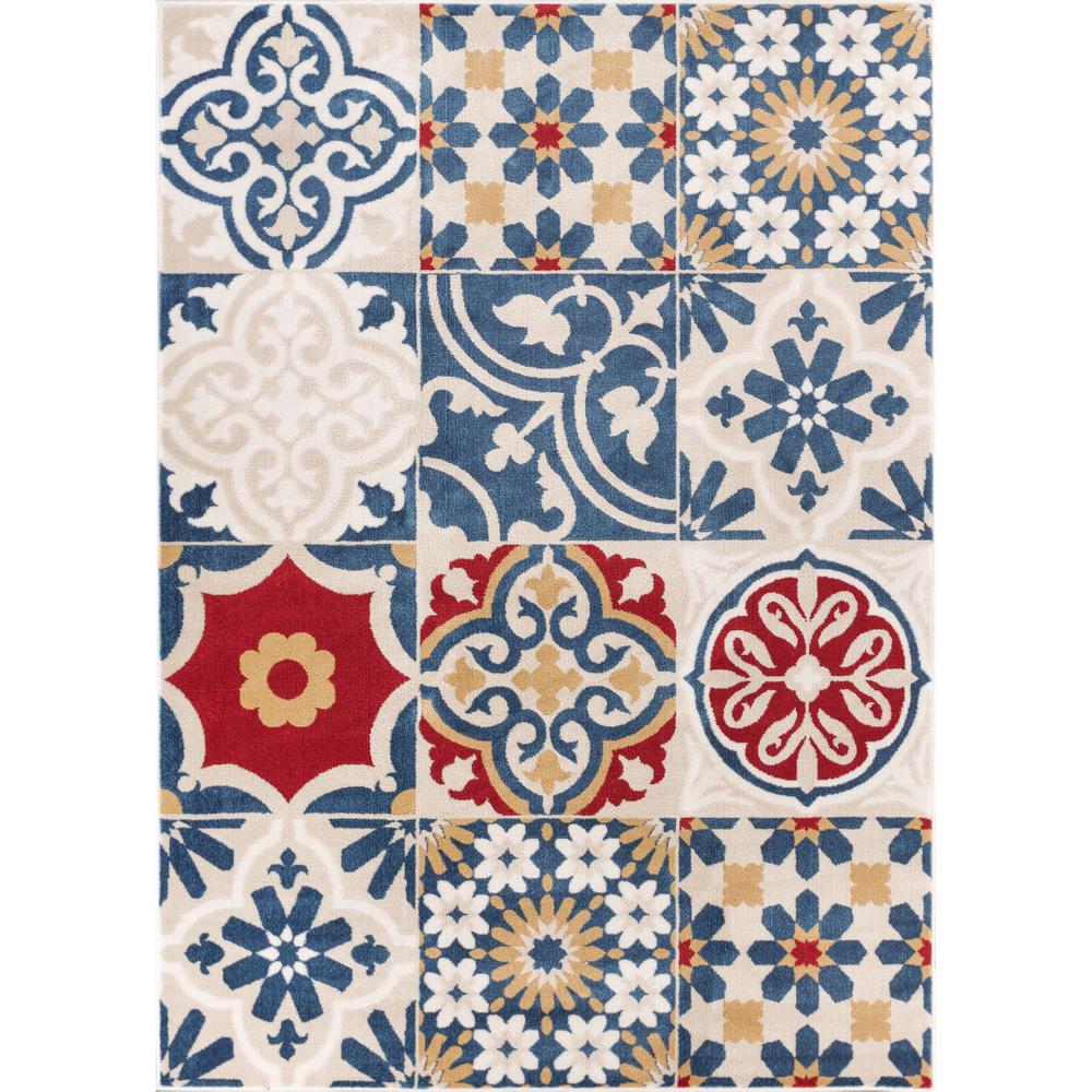 Well Woven New Age Crescent Palace Beige 8 Ft X 10 Modern Tile Well Woven New Age Crescent Palace Beige 8 Ft X 10 Modern Tile