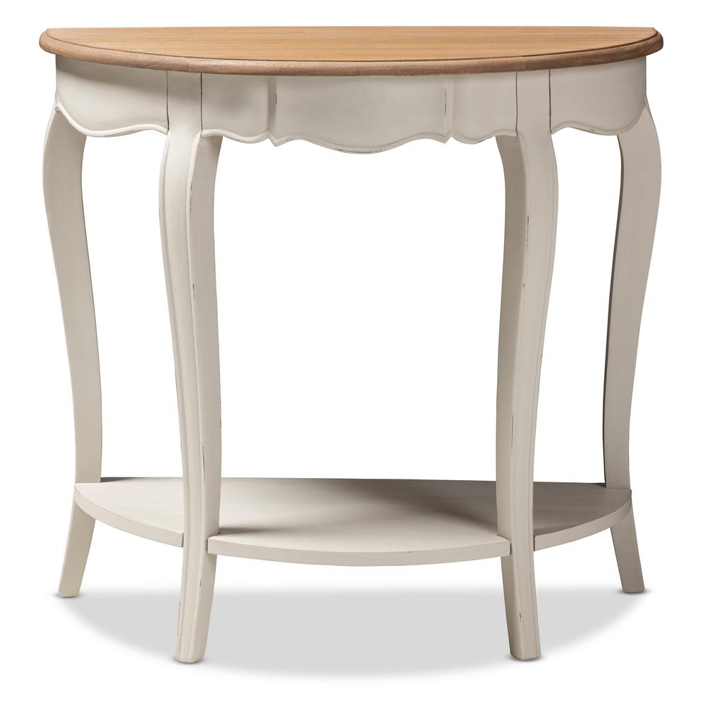 Half Circle Recently Added Accent Tables Living Room Furniture Cordelia White Console Table