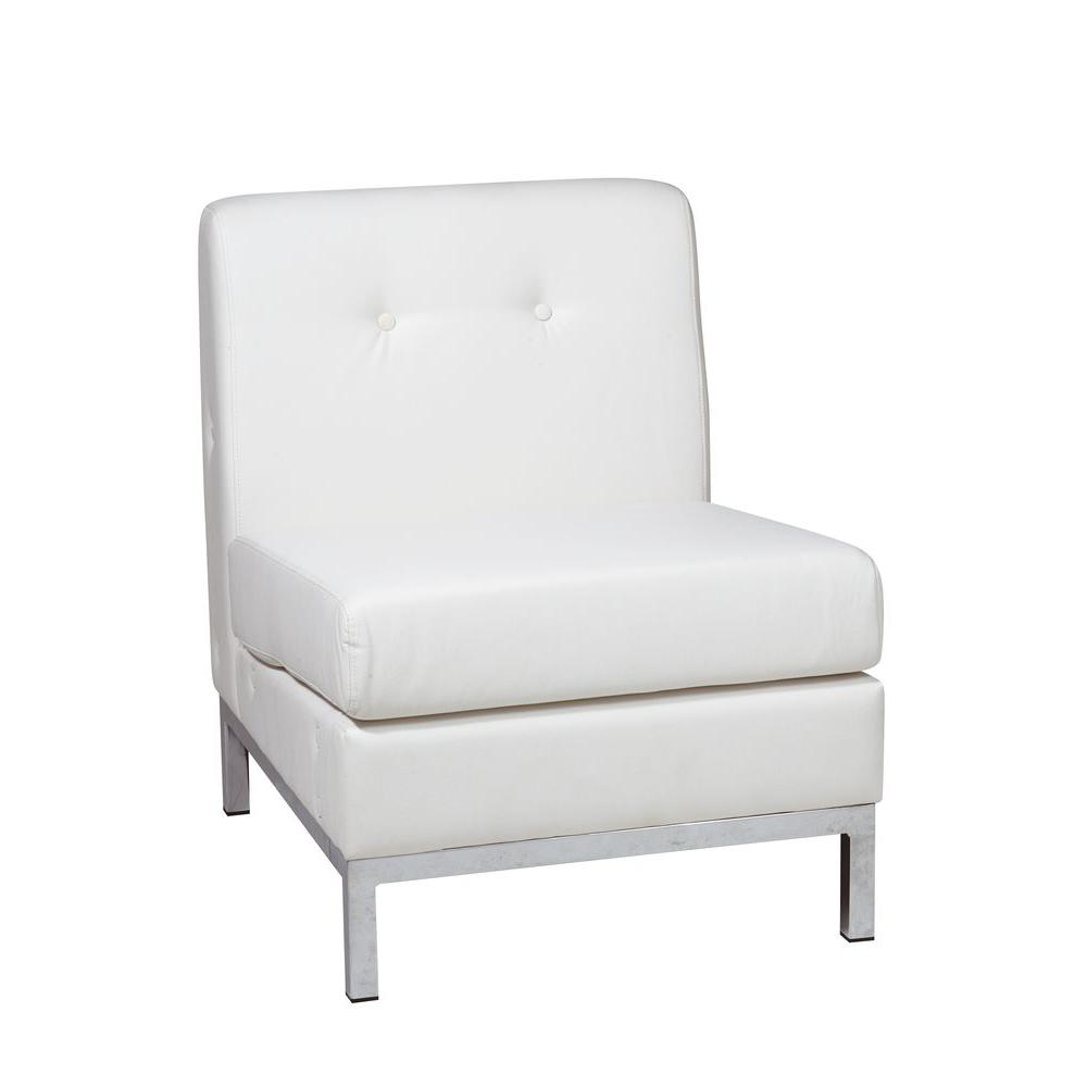 Ave Six Wall Street White Faux Leather Accent Chair WST51N W32 The   White Ave Six Accent Chairs Wst51n W32 64 1000 