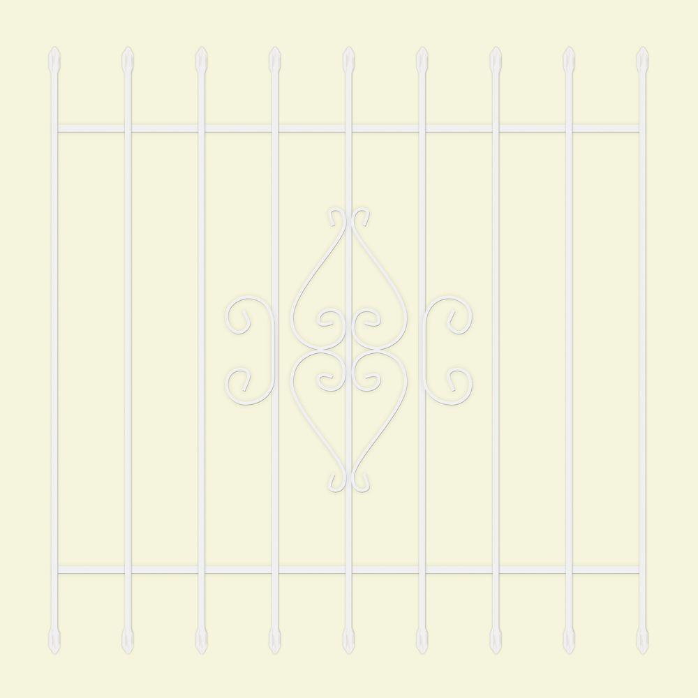 Unique Home Designs 48 In X 48 In Su Casa White 9 Bar Window