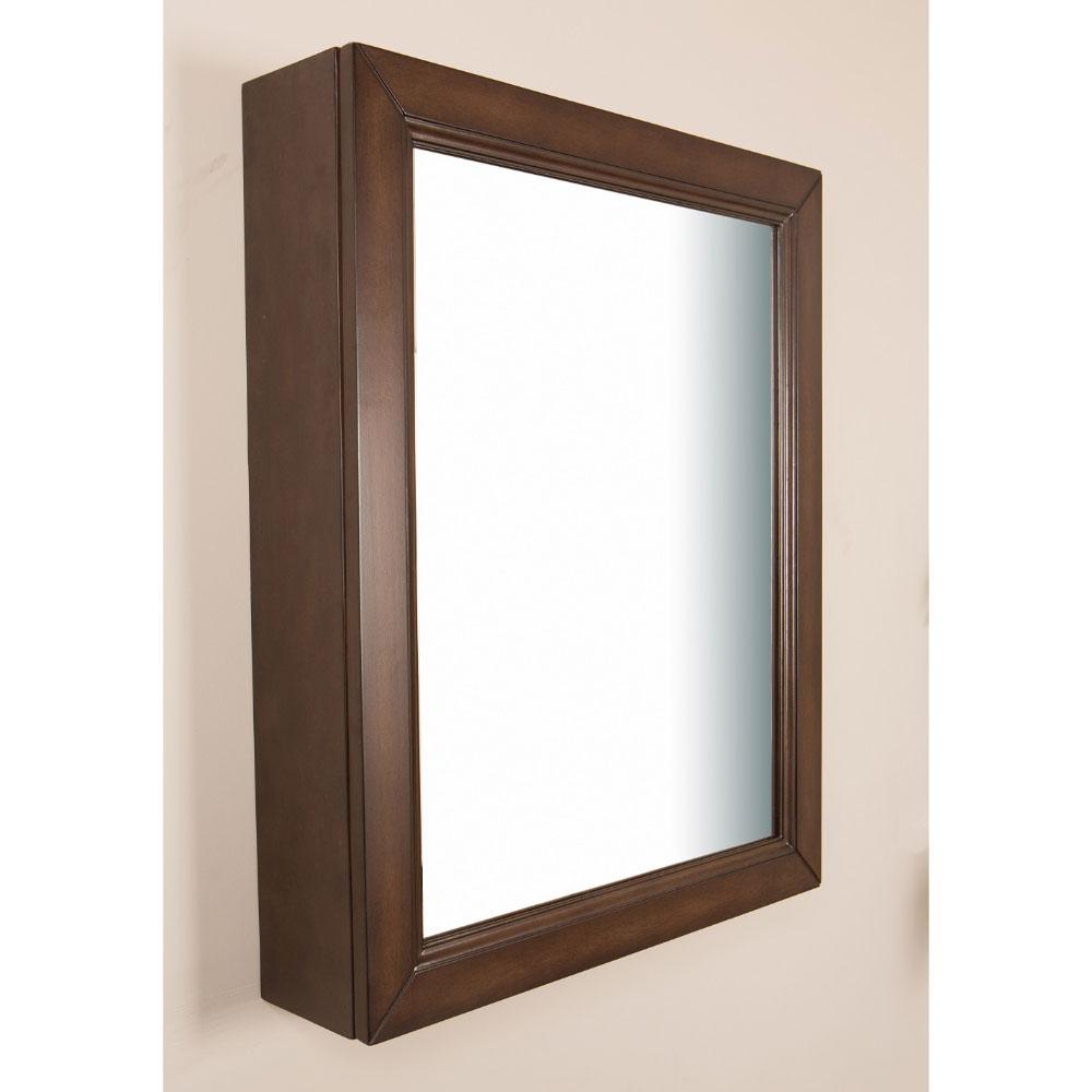 Bellaterra Home Inglewood 24 In W X 30 In L Wood Surface Mount Mirrored Medicine Cabinet In Sable Walnut 7611 Mc Sw The Home Depot