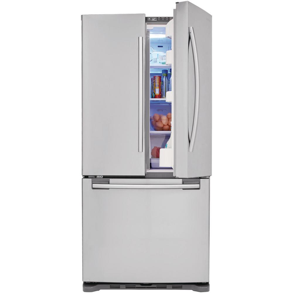 Samsung 33 In W 17 5 Cu Ft French Door Refrigerator In Stainless Steel And Counter Depth