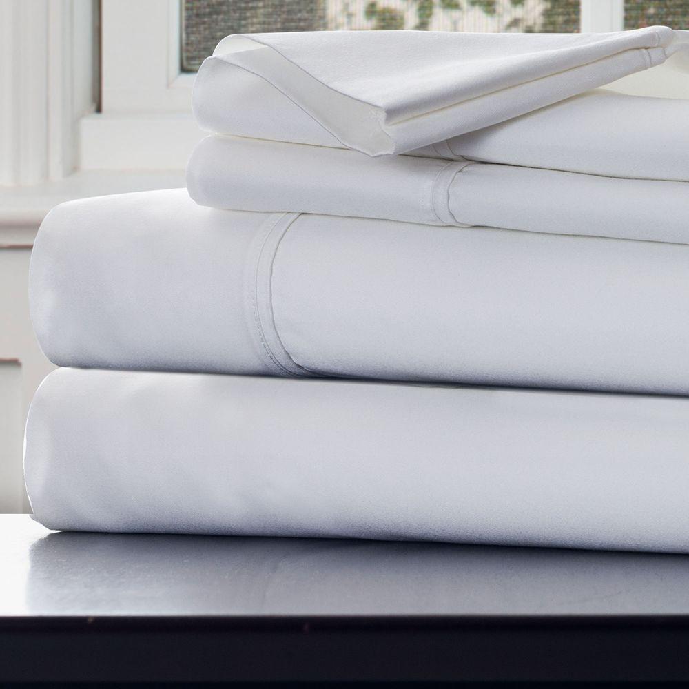 Lucid 5 Piece White 600 Thread Count Cotton Blend Split King Sheet 4 Piece White 1000 Count Cotton Sa King Sheet Set