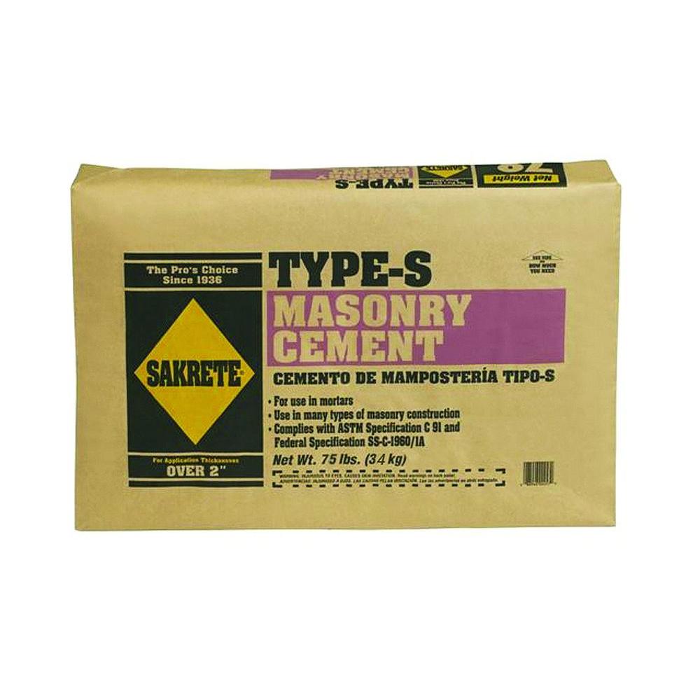 Unbranded 75 lb. Type-S Masonry Cement-65150086 - The Home Depot