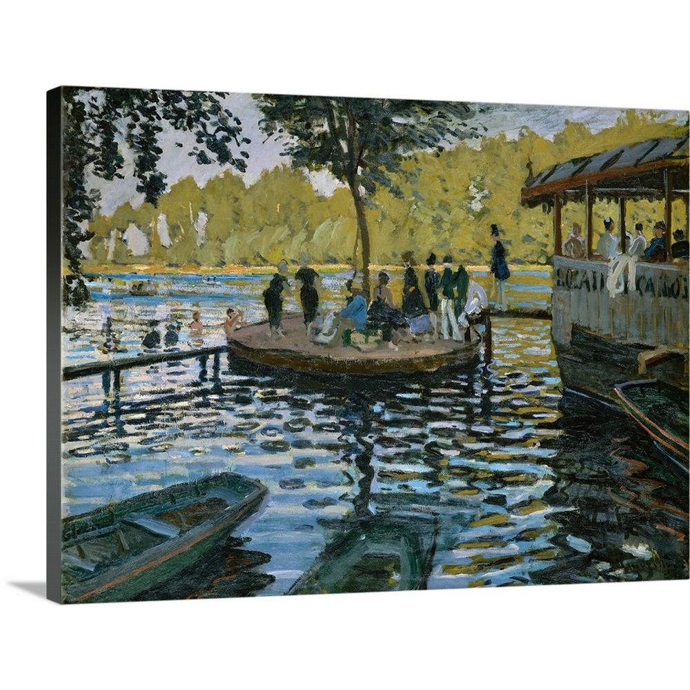 40 In X 30 In La Grenouillere By Claude Monet Canvas Wall Art - 