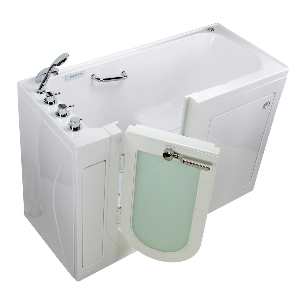Ella Lounger 60 in. Acrylic WalkIn Whirlpool and Air Bath Bathtub in