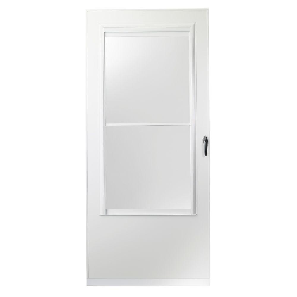Emco 36 In X 80 In 200 Series White Self Storing Storm Door E2ss