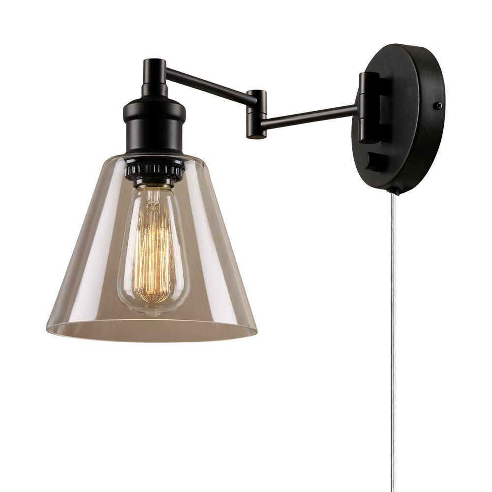 Globe Electric LeClair 1-Light Dark Bronze Plug-In or ...