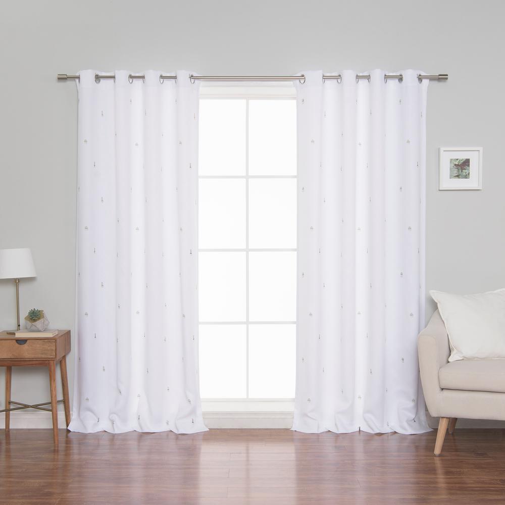 white curtains