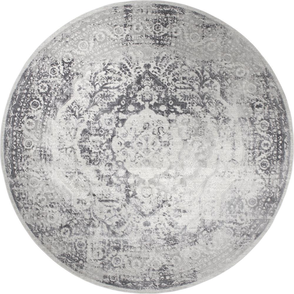 Nicole Miller Kenmare Gray 7 Ft 10 In Round Indoor Area Rug