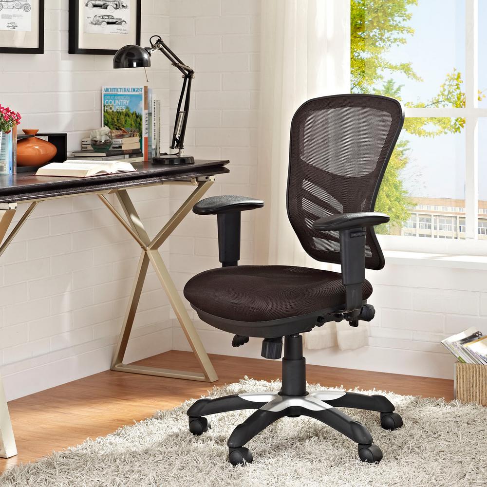 Brown Mesh Desk Chair Office Chairs Home Office Furniture