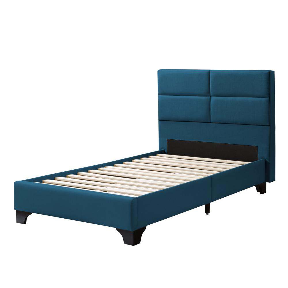 Corliving Bellevue Ocean Blue Fabric Twin Single Wide