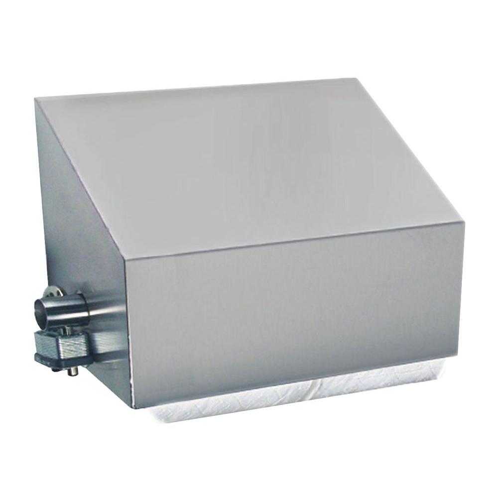 Stainless Solutions Double Post Slanted Covered Toilet Paper Holder in Steel...