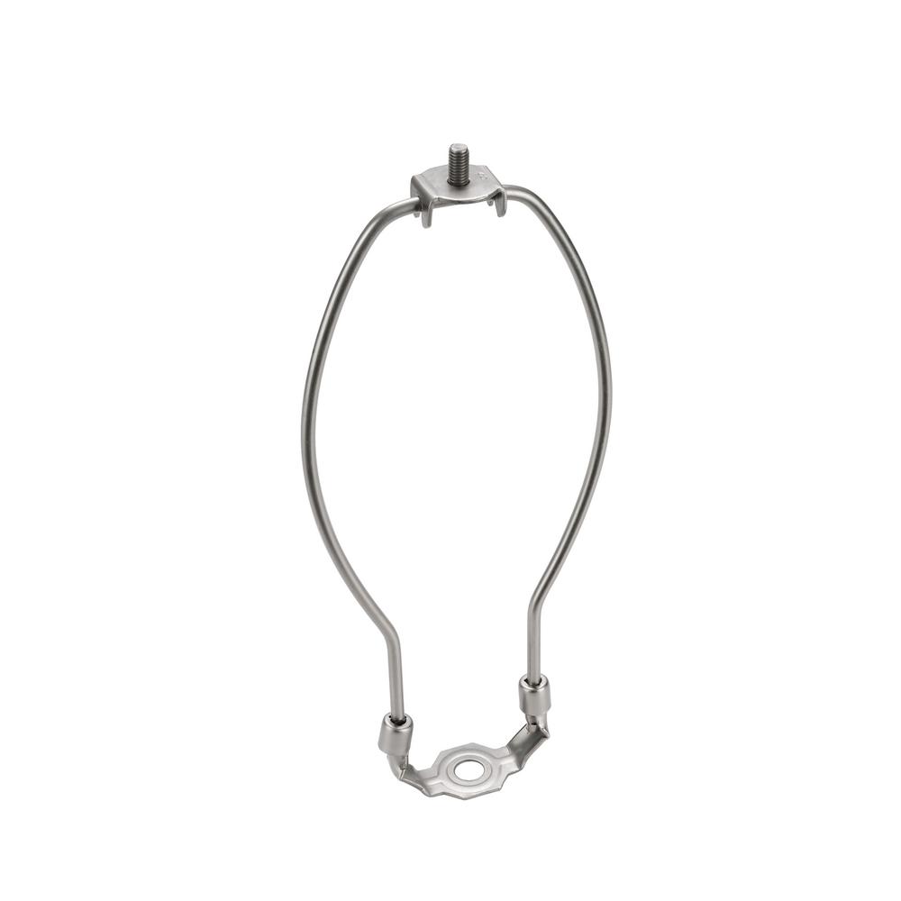 Aspen Creative Corporation 8 In Satin Nickel Detachable Lamp Harp Satin Nickel Detachable Lamp Harp With Saddle