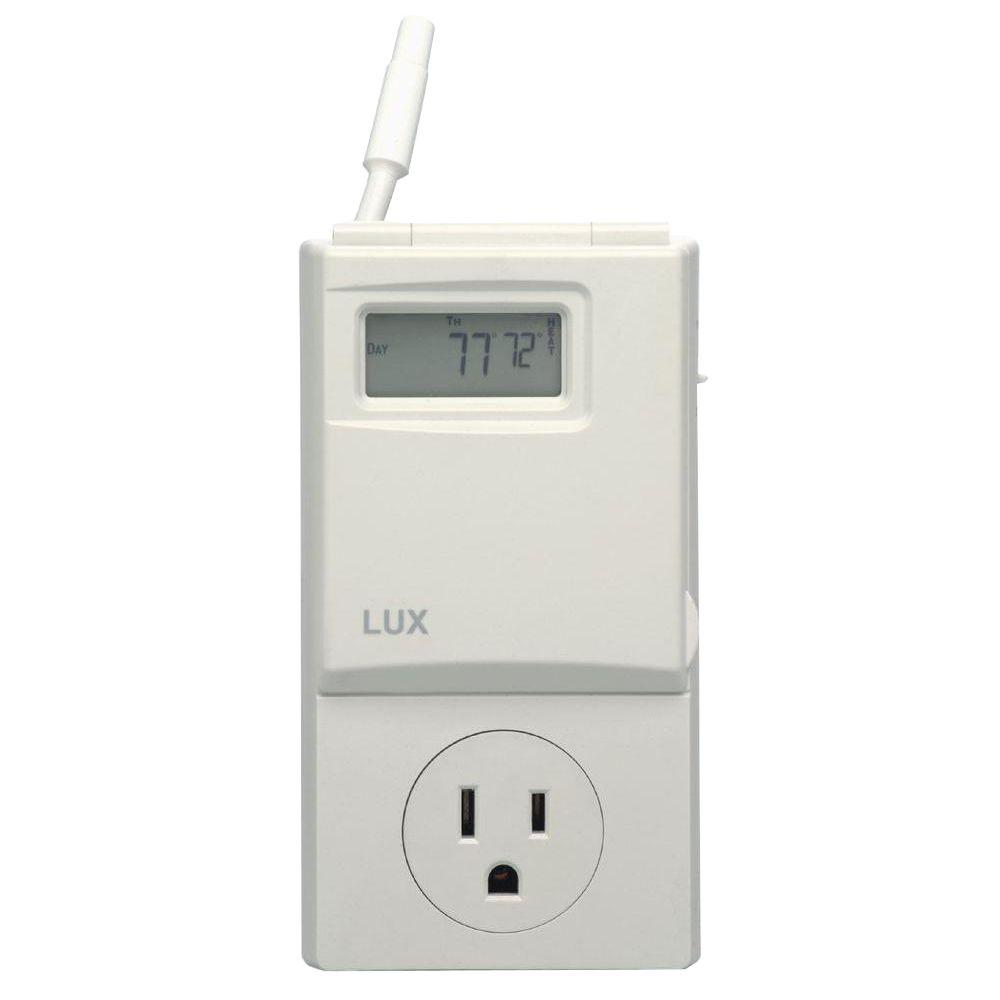 Lux 52Day Outlet Programmable ThermostatWIN100005 The Home Depot
