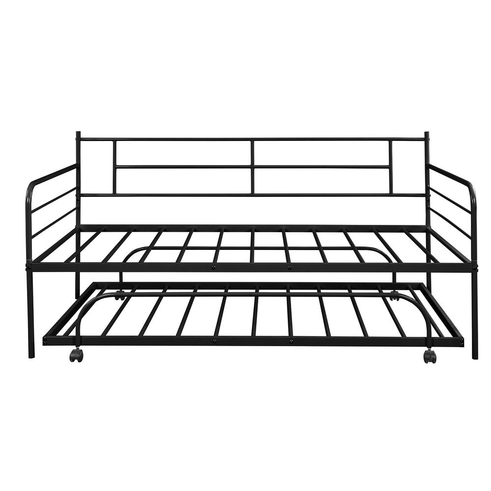 Harper & Bright Designs Simple Design Black Twin Metal Daybed With ...